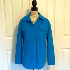 Bagatelle Corduroy  Shacket In Size Small. Cobalt Blue